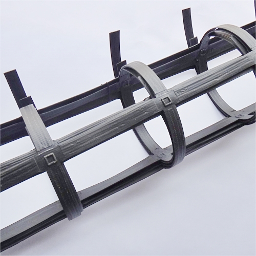 Steel-plastic geogrid for subgrade