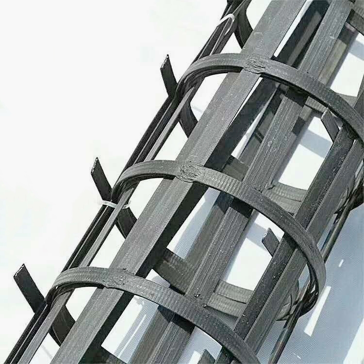 Steel-plastic composite geogrid