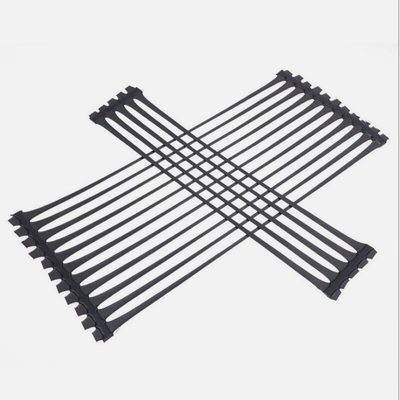 Uniaxial tensile plastic geogrid