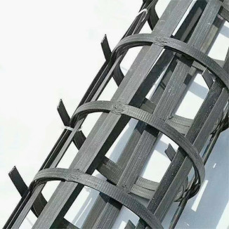 Steel-plastic composite geogrid