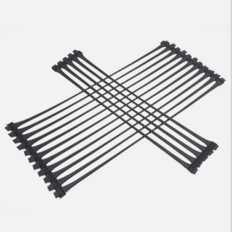 Uniaxial tensile plastic geogrid