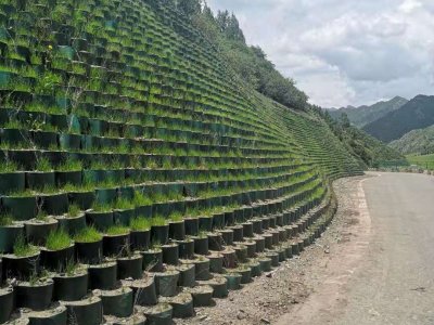 honeycomb geocell for slope protection