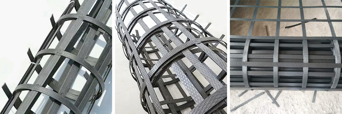 Steel-plastic composite geogrid