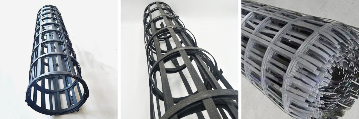Steel-plastic geogrid for subgrade