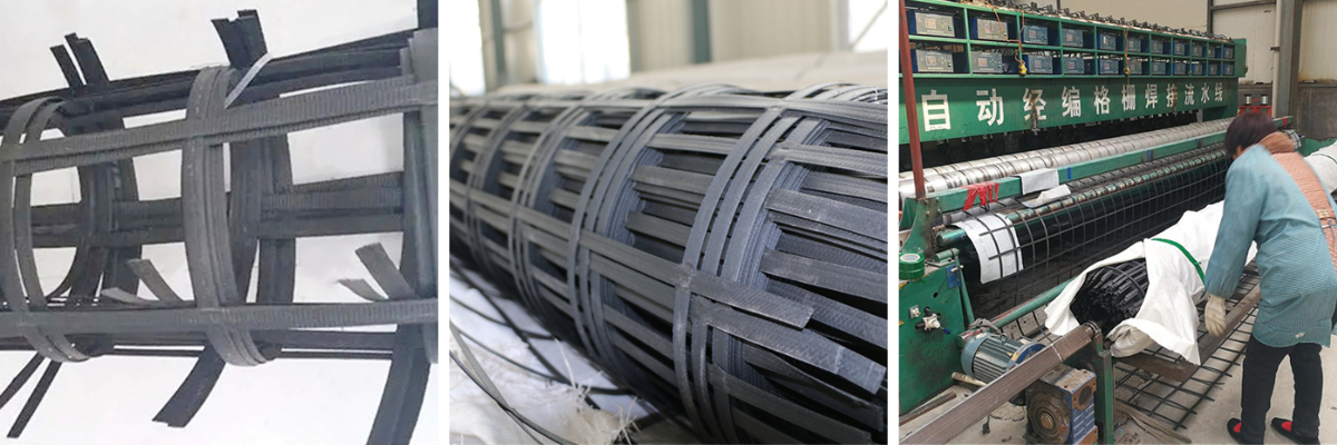 Steel-plastic geogrid for subgrade