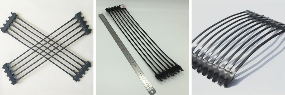 Uniaxial geogrid for foundation reinforcement Uniaxial geogrid for foundation reinforcement