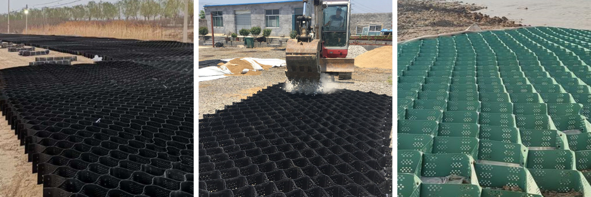 HDPE geocell driveway