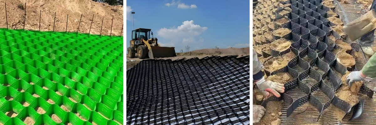 Honeycomb geocell for driveway