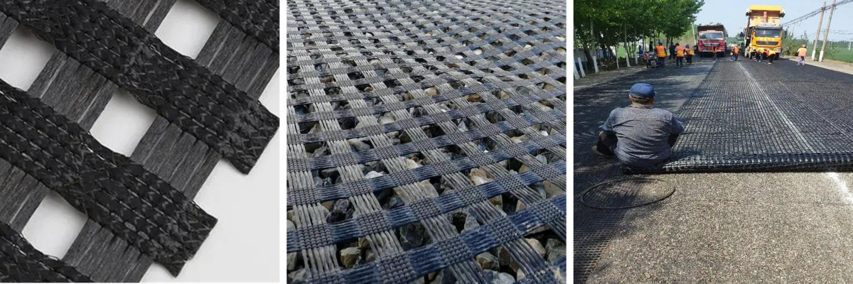 Warp-Knitted Polyester Geogrid
