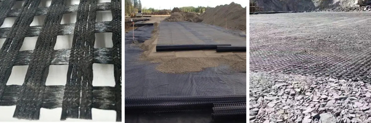 Warp-Knitted Polyester Geogrid